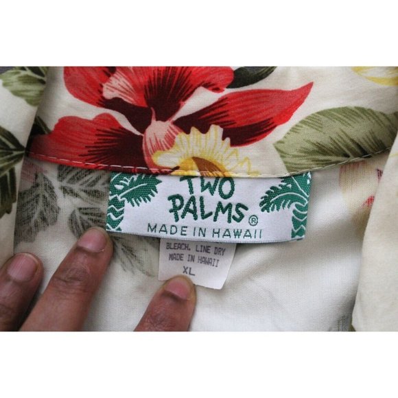 Vintage  Hawaiian Shirt Floral XL Made in Hawaii Orchids Fern Rare New - Picture 4 of 7